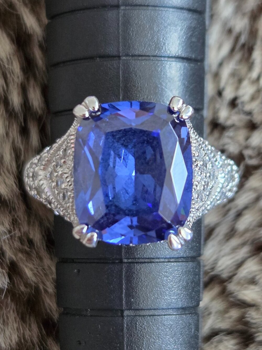 Vanna K Tanzanite Sterling Silver Ring
